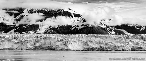 Hubbard Glacier, Looming Mountain, Low Clouds