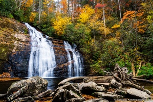 Helton Creek Falls, Upper Fall, Fall Color, Right View