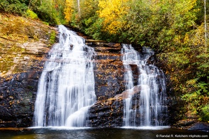 Helton Creek Falls, Upper Fall, Fall Color, Front View